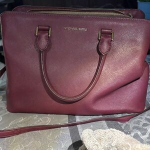 Michael Kors Deep Red Satchel
